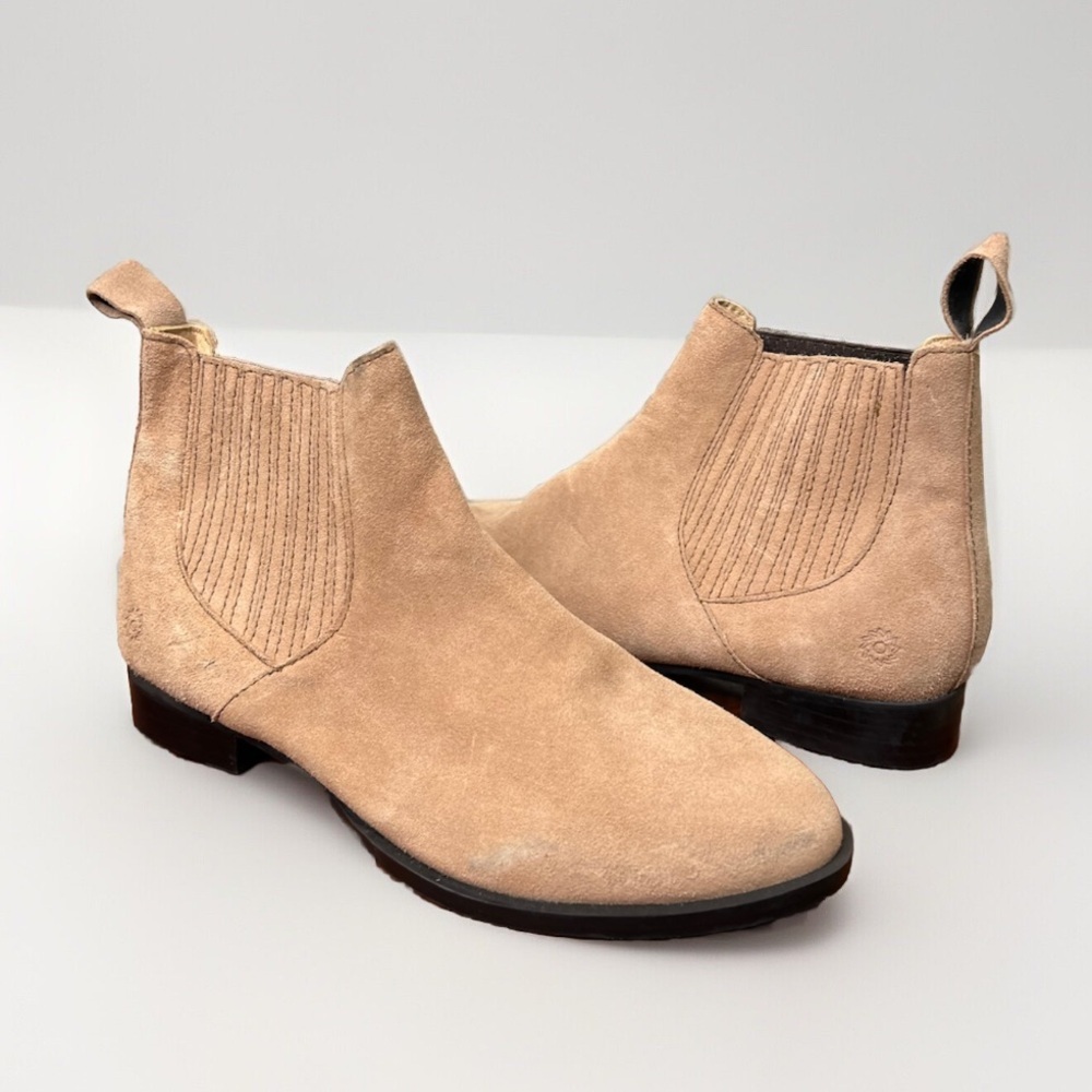 Jack Rogers Women's Brown Tan Suede Pippa Chelsea Booties Size 5.5 Ankle Casual - Picture 1 of 16